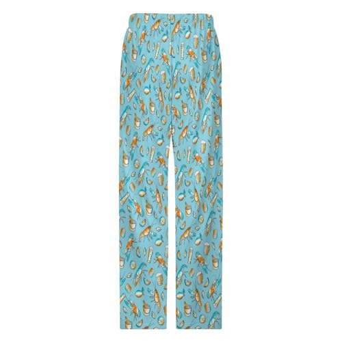 Mens Funny Pajama Pants Flowers Loose Fit Soft Sleep Bottoms Palazzo Lounge Pants with Elastic Waistband Separate Bottoms3
