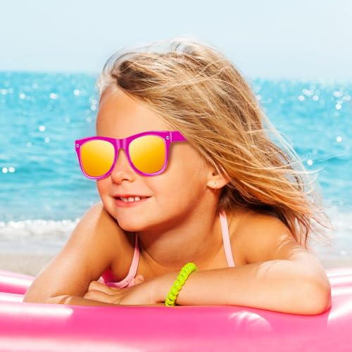 Kids sunglasses bulk,Kids Sunglasses Party Favor with UV400 Protection for Kids, Boys and Girls Age 3-82