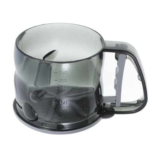 DONFAMDS Cedazo De Harina Espolvoreador Gris De Plástico Grueso con Prensa Manual, Colador para Repostería y Cedazo De Azúcar Glas, Utensilio Portátil para Hornear,