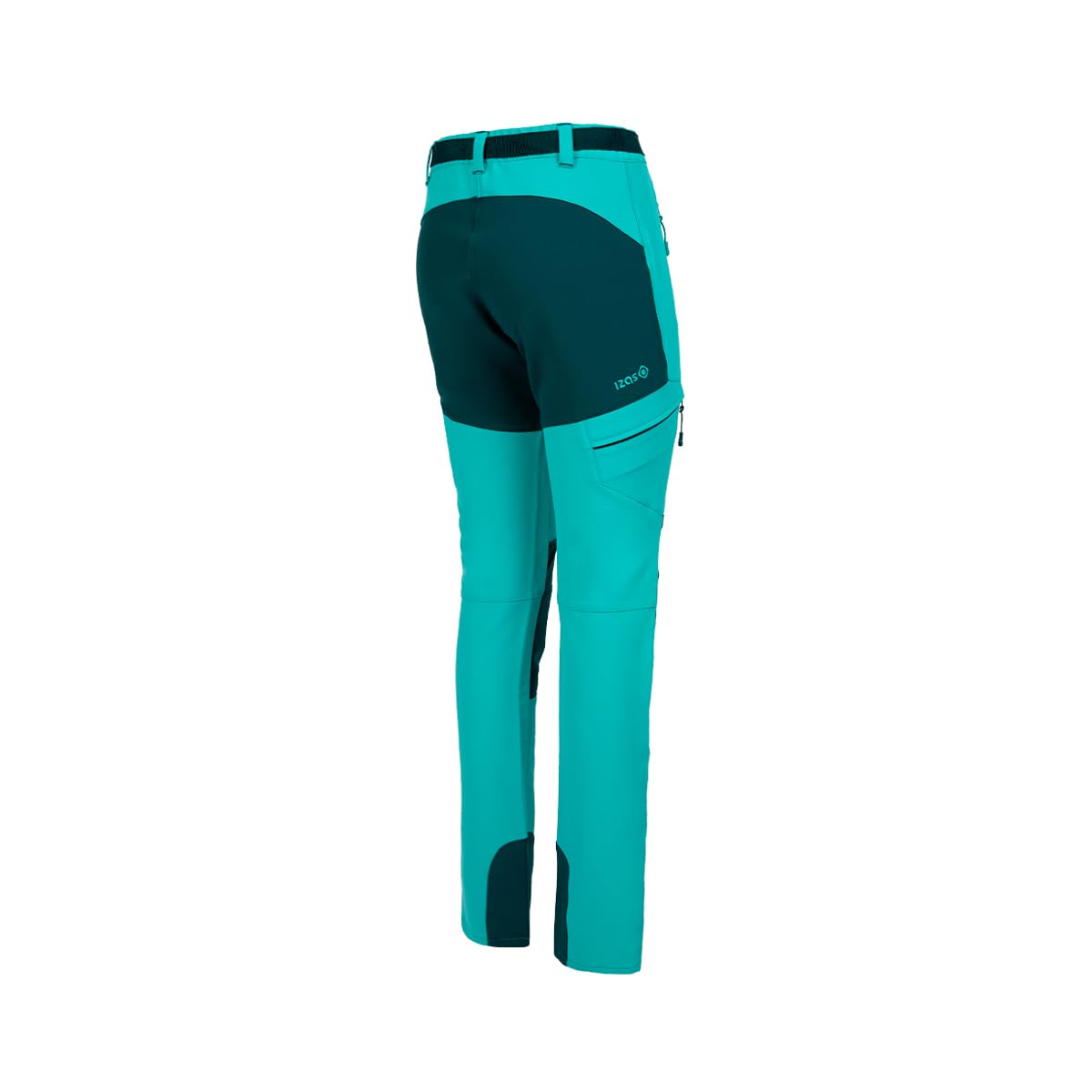 IZAS Baltic W FW Pantalone da Montagna da Donna. Tessuto Mount-Stretch Impermeabile, Traspirante ed Elasticizzato. Vita Elastica e Cintura. Ginocchia Preformate. Tasche con Cerniera. Medium Fit