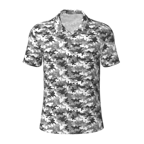 Polo décontracté homme imprimé camouflage pour week-end et plein air
