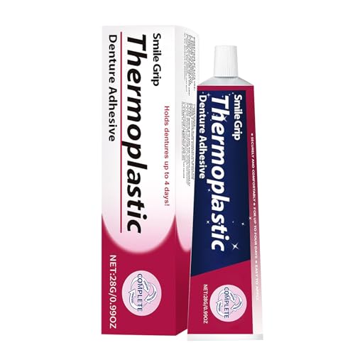 Adhesivo Termoplástico Prótesis Dentales – Fijación Dentadura Con Capa Suave | Comodidad Diaria Para Encías | Pegamento Resistente Prótesis | Cuidado Mujeres Hombres Adultos 28g