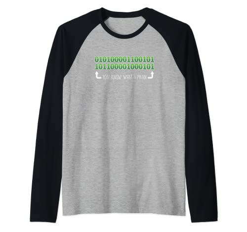 Coder Codage Programmeur PC Ordinateur Langue Nerd Cadeau Manche Raglan