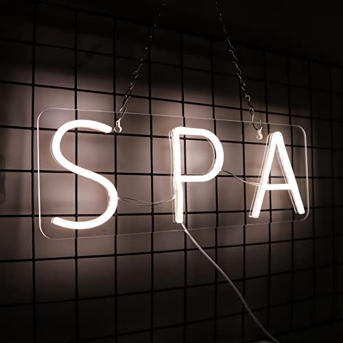 Image of Nails Neon Signs for Wall Decor Neon Lights for Bedroom Led Signs Suitable for Nail Salon Office Man Cave Beer Bar Pub Restaurant Christmas Birthday Party Gift for Lover (SPA)
