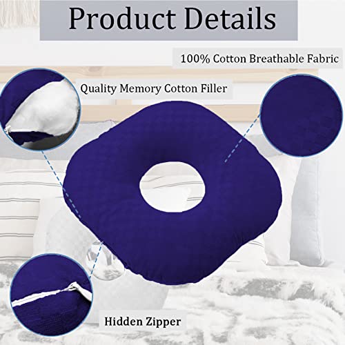 Image of Ear Piercing Pillow for Side Sleepers, Pillow with an Ear Hole for CNH and Ear Pain Ear Inflammation Pressure Sores, O-Shaped Side Sleeping Pillow, Ear Guard Pillow(Dark Purple)