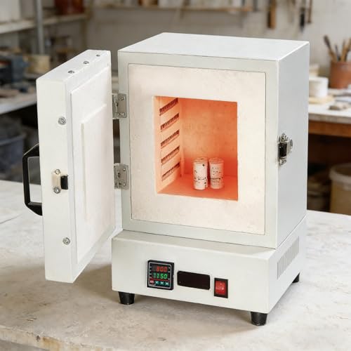 lilishangmao 2000W 1150℃ Enclosed Muffle Furnace, Electric Burnout Oven Kiln with Temperature Control, for Metal Melting/Ceramic Sintering/Lab Industrial Heating/Heat Treatment