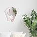 RattanView Preppy Room Decor for Teen Girls Twisted Smile Face Preppy Acrylic Mirror 14 Inch Wall Art Aesthetic Bedroom Teen Girl Room Funky Mirror Wall and Valentine Decor for Women Gifts(Pink)
