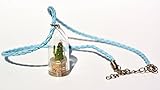 Live Terrarium Plant Necklace - Baby Baobab Cactus - Live Cacti Succulent Plant Necklace Keychain-...