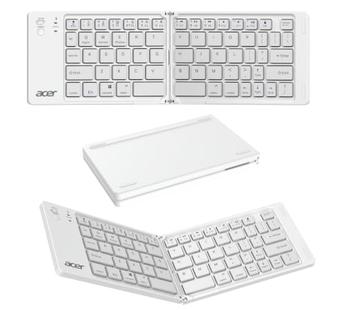 Image of Acer MiniFold Foldable Bluetooth Keyboard, Ultra Portable 66-Key Wireless Keyboard, Bluetooth 5.0, Rechargeable Battery, Type-C Charging, 150mAh Battery, for Windows, Android, iOS, Tablets & Laptops