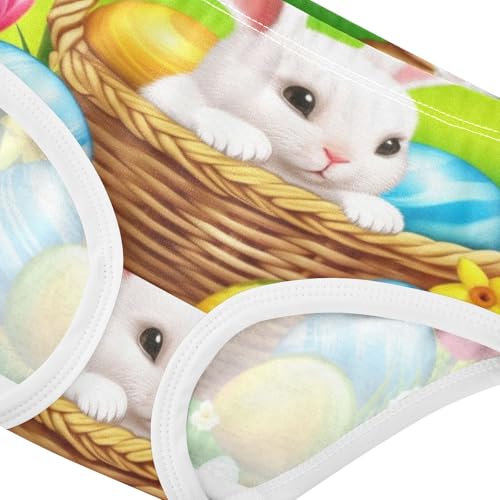 Toddler Underwear Custom 2t Cotton Cute Panties Girl Pattern Undies Kids Briefs Cute Rabbits Easter Eggs Green4