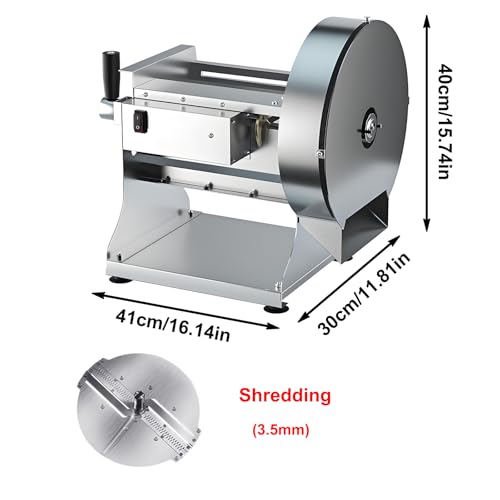 Affettaverdure elettrico e manuale con ventose sicure, robot da cucina in acciaio inox per cipolle, carote, cetrioli, prosciutto e patate