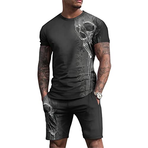 Vêtements de sport amples imprimés Viking avec motif 3D riche