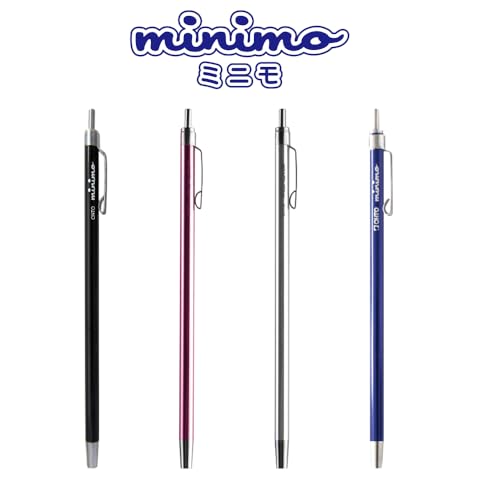Image of OHTO MINIMO 0.5mm Pocket-Size Ultra Compact Ballpoint Pen (Pink Body Ink Black 0.5mm) - Durable Metal Design, Refillable Ink, Smooth Writing for Notes & Signatures. AP-Certified JAPAN