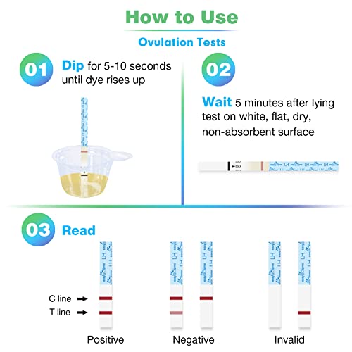 Image of Easy@Home Ovulation & Pregnancy Test Strips Kit: 25 Ovulation Tests 10 Pregnancy Tests & 35 Large Urine Cups - Powered by Premom Ovulation APP | 25LH + 10HCG + 35 Urine Cups