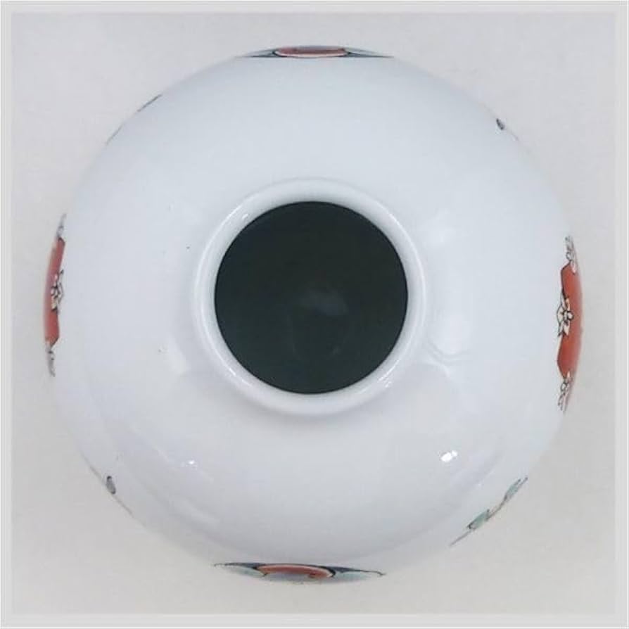 Amazon.co.jp: 十四代 酒井田柿右衛門 錦 花丸文 一輪生 花瓶 共