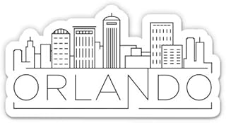 Squiddy Orlando Florida City Skyline - Vinyl Sticker Decal for Phone, Laptop, Water Bottle (3" Wide)
