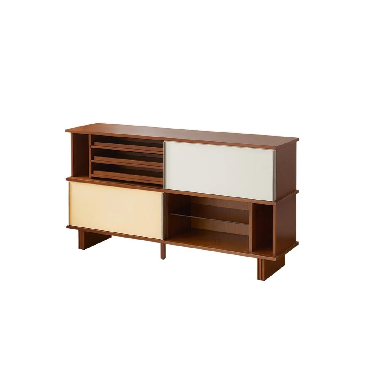 Bar kawowy 160 x 40 x 85 cm szafka boczna z litego drewna salon jadalnia dom przechowywanie ściana retro szuflada drzwi przesuwne szafka bufetowa z miejscem do przechowywania