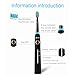 SEAGO Sonic Rechargeable Electric Toothbrush for Kids and Adults,5 Modes with Smart Timer,USB Powered Travel Rechargeable Waterproof Sonic Toothbrush with 8 Soft Brush Heads SG958 (Black)