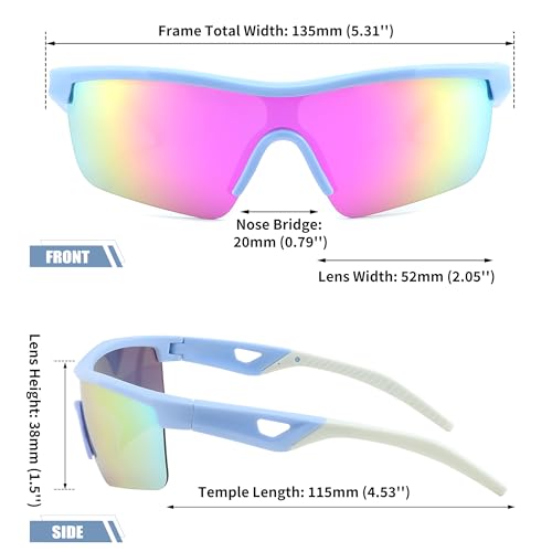3PACK Kids Sunglasses Baseball Softball Sunglasses Boys Girls Toddler Cycling UV400 Protection3