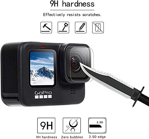 Image of M.G.R.J HD Clear 9H Hardness Tempered Glass Screen Protector for GoPro Hero 12 / GoPro Hero 11 / GoPro Hero 10 / GoPro Hero 9 (Front /Back Glass & Display Film) (3 P'cs Set)