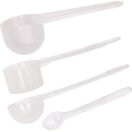 Essential Measuring Spoons for Enhanced Kitchen Productivity: ONLYKXY's Versatile 4-Pack Clear Plastic Scoop