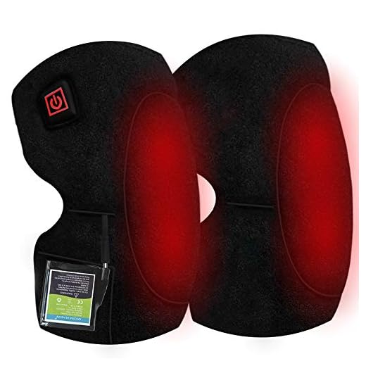 Aroma Season Heated Knee Brace for Arthritis, Heating Pad for Knee, Portable with Batteries Inside (one pair)