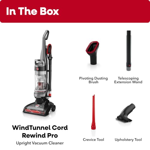 Hoover WindTunnel Cord Rewind Pro Bagless Vacuum Cleaner, Upright - image 6