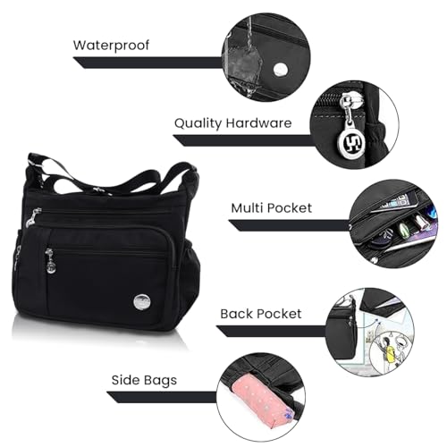 Image of PALAY Women Shoulder Handbag Roomy Multiple Pockets Bag Ladies Crossbody Purse Fashion Tote Top Handle Satchel