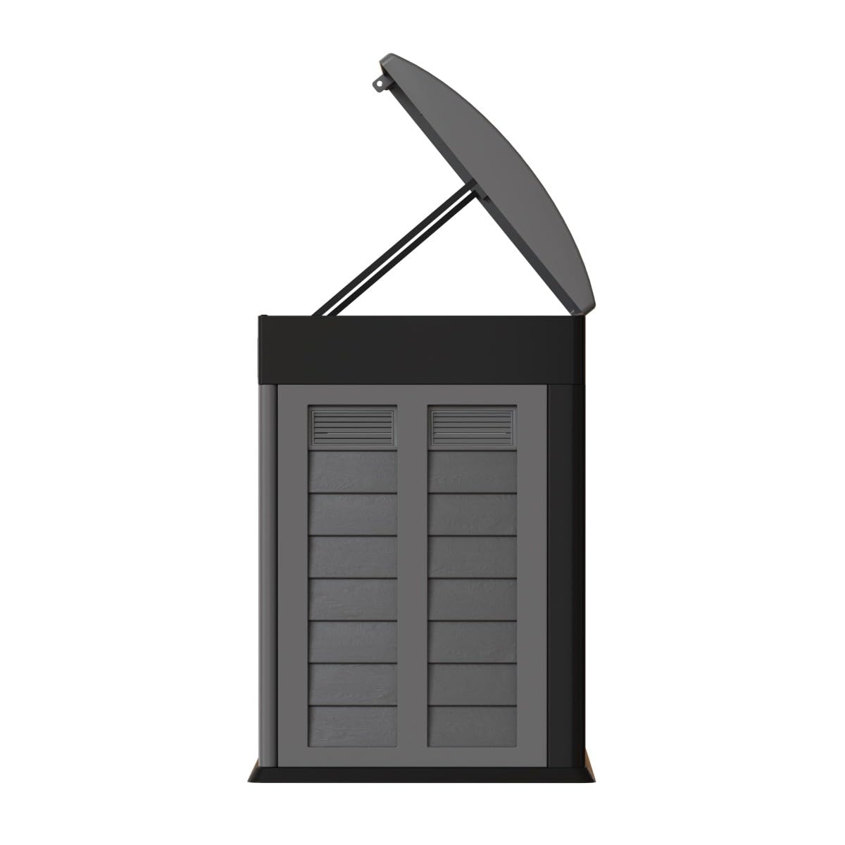INTEC - Cache Poubelles Extérieur Design 1500L Anthracite - Grand Abri 2 Portes en Polypropylène Résistant pour Tri Sélectif - Coffre de Rangement Multifonctionnel pour Terrasse & Jardin
