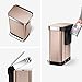simplehuman 45 Liter Rectangular Hands-Free Kitchen Step Soft-Close Lid, Rose Gold Stainless Steel Trash can