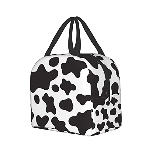 Gocerktr Cow Print Lunch Bag Reusable Lunch Box Waterproof Thermal Tote Bag Lunch Container Cute Cooler Bag For Women Men Work/Travel/Picnic #TOP1