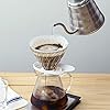 HARIO V60 VDGR-01-B Heat Resistant Glass Transparent Dripper, 01, For 1 to 2 Cups, Black, Made in Japan
