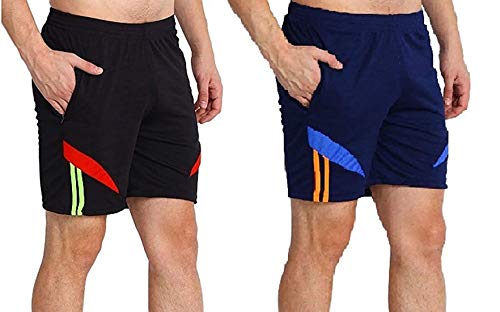 Image of Dia Dia Men's Athletic Shorts, Quick Dry Lightweight Sports Shorts with Zipper Pockets, Drawstring Waist, Breathable Honeycomb Fabric, Ideal for Gym, Workout, Running