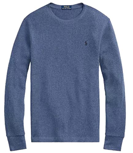 Ralph Lauren Polo à manches longues pour homme, Derby Blue Heather, XX-Large