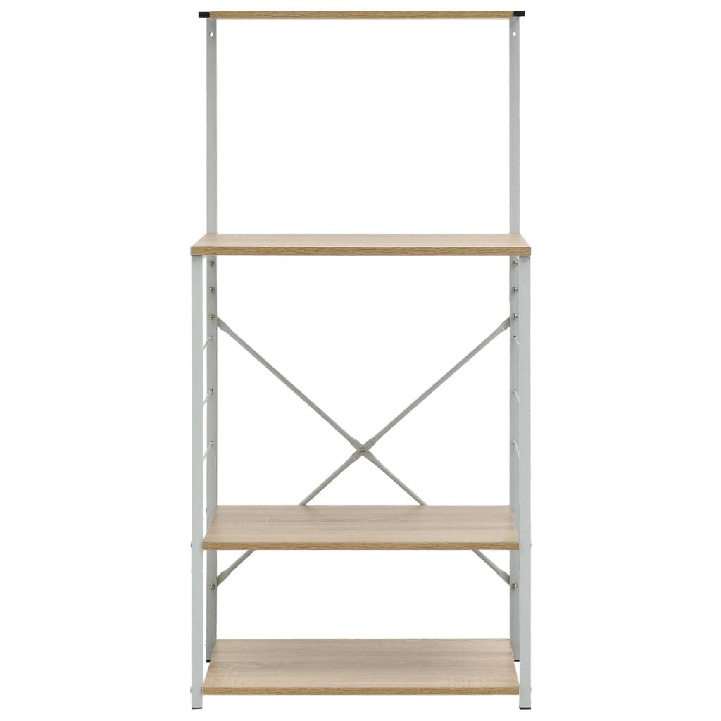 Generisch Mikrowellenregal Weiß Eiche-Optik 60x39,6x123 cm Holzwerkstoff,Heim & Garten,Küche & Esszimmer,Küchenhelfer & -utensilien,Küchenorganizer,Küchenutensilienhalter & -ablagen,11KG,288241
