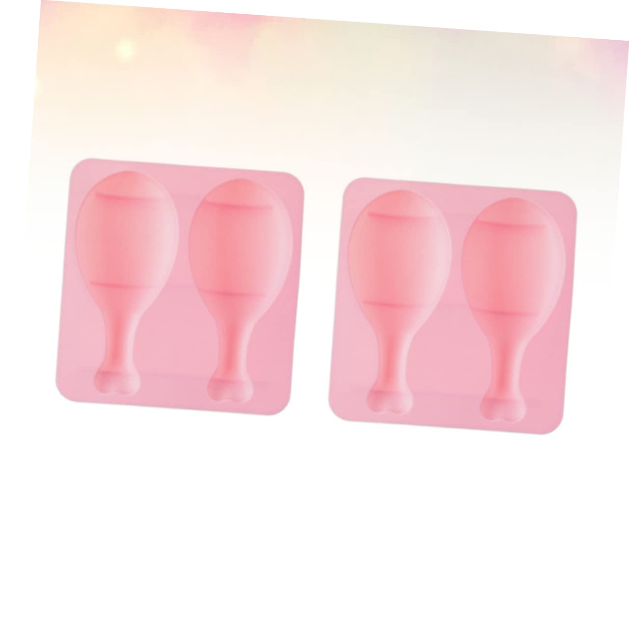 Abaodam 6pezzi Moldi Silicone Forma Di Coscia Di Pollo Per Torte e Biscotti Attrezzo Per Dolci Silicone Per Cucinare Rosa