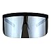 Extra Oversize Visor Style Huge Mask Color Mirror Funky Sunglasses Silver Mirror