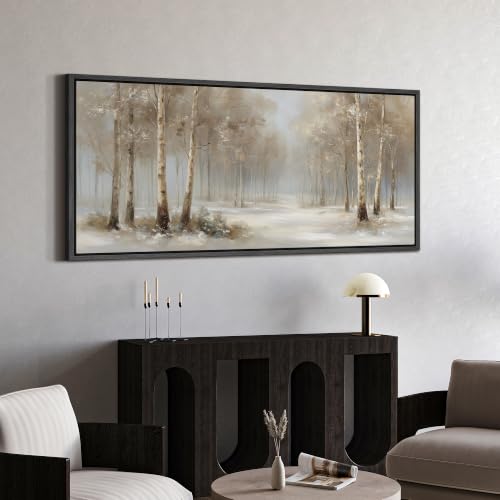 Image of MUDECOR Extra Large Framed Canvas Print Wall Art Birch Art for Living Room