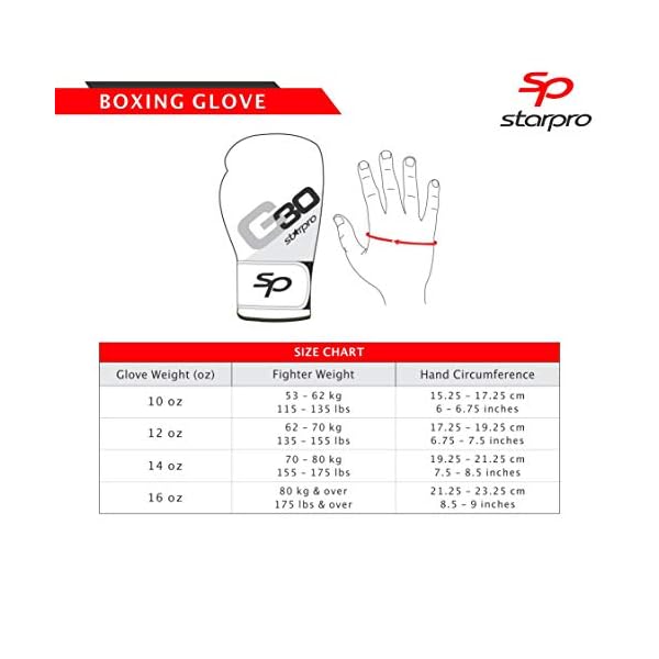 Starpro-Boxing-Gloves-Boxing-Gloves-for-Men-Boxing-Gloves-for-Women-Punching-Bag-Gloves-Kickboxing-Gloves-Training-Gloves-Sparring-Gloves-Muay-Thai-Gloves-Boxing-Equipment Starpro G30 Red Boxing Gloves - Strong Punches & Everlasting - Kickboxing & Training Gloves for Men and Women - - 16oz Boxing Gloves and Multiple Sizes