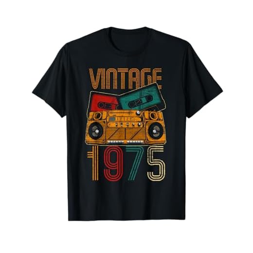 47 Cumpleaños Hombre Mujer 47 Años Vintage 1975 Camiseta