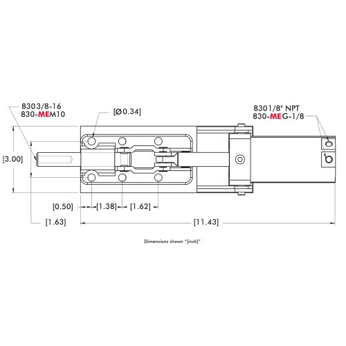 De Sta Co 830 Pneumatic Straight Line Action Power Clamp With Flange Mount #TOP1