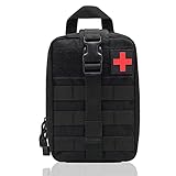 YuanDiann Militär Tactical Erste Hilfe Tasche, First Aid IFAK Tasche Überlebens Kit Molle Notfalltasche Medzinische Bauchtasche für Wandern Radfahren Camping Schwarz