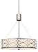 Kira Home Sienna 18" 3-Light Metal Drum Chandelier + Glass Diffuser, Brushed Nickel Finish
