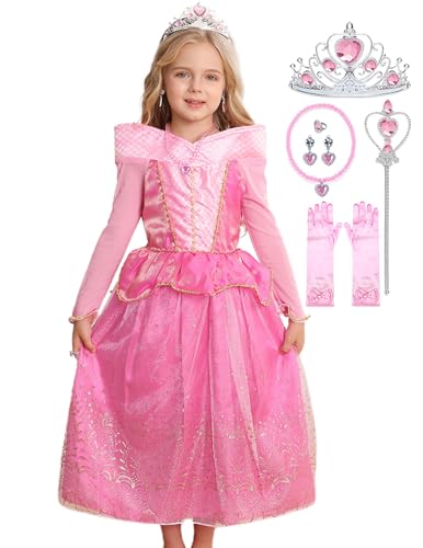 Disfraz Princesa Rosa para Niñas 6-7 Años miniatura 1