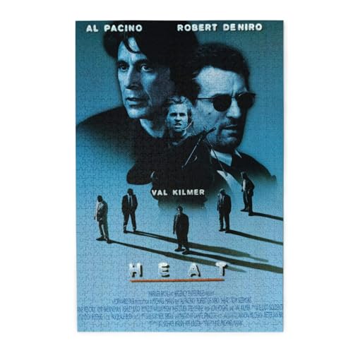 ヒート アメリカ映画のポスター (2) 木製ジグソーパズル&知育玩具 - 1000ピース 趣味?? 大人子供兼用 完成サイズ75×50cm クリスマス/誕生日プレゼントに最適