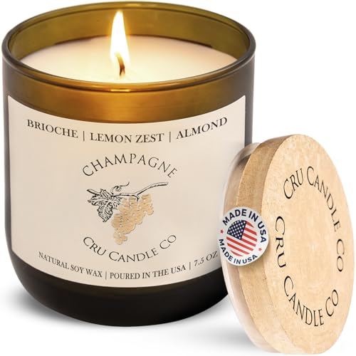 Bougies en pot de vin de Champagne parfumées artisanales de 250g pour une ambiance chaleureuse