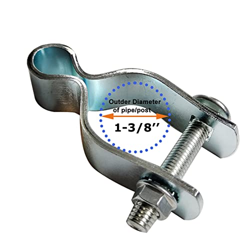 Dorighary WM-GH-02 2 Pack 1-3/8 Inch Wall Mount Gate Hinge Metal Hinges Fence Post Chain Link Fence Frame Hinge Outdoor Gate Hardware thumb #5