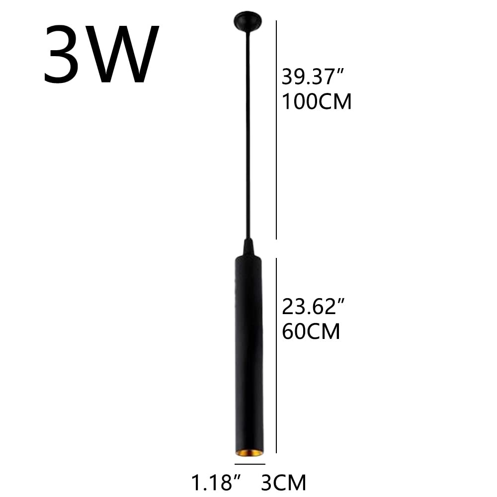 Sufit Downlight Nowoczesne Led Nowoczesna lampa sufitowa Pojedyncza głowica lampa błyskowa lampa cylindryczna lampa wisząca poduszka do pakowania / 3 x 60 cm / ciepłe światło