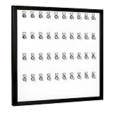 Key Rack, Key Stand # 40MNF Extra Space Framed 40 Bolted Metal Hook with Number Plate and Hidden...