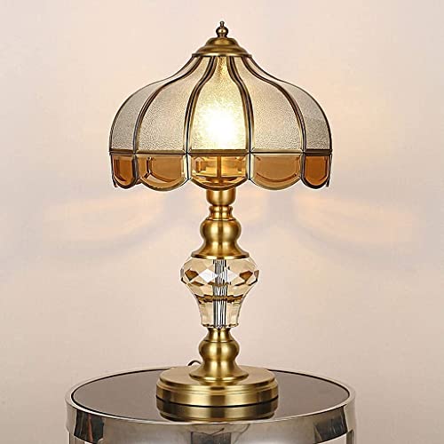 Lampe en cristal de table haut de gamme en cuivre brasé